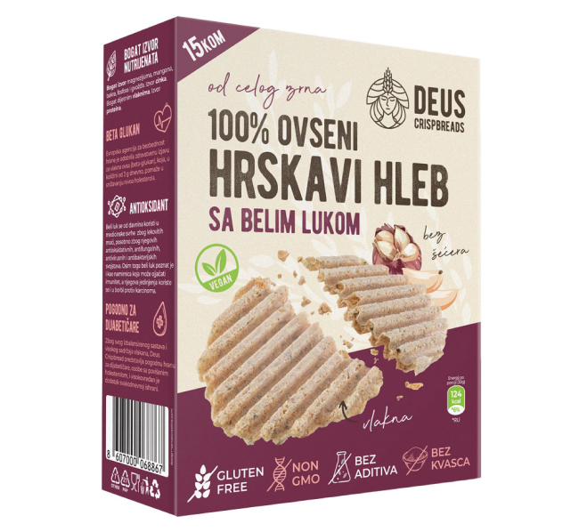 Ovseni hrskavi hlepčići sa belim lukom