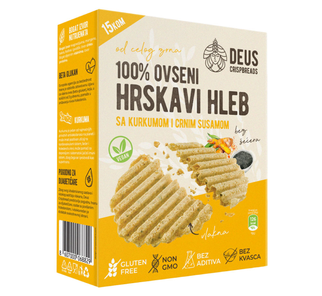 Ovseni hleb sa kurkumom i crnim susamom